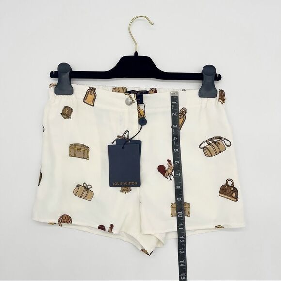 RARE Louis Vuitton White Silky Shorts Year of Rooster NWT FR38 / USA Sz Small - Picture 14 of 16